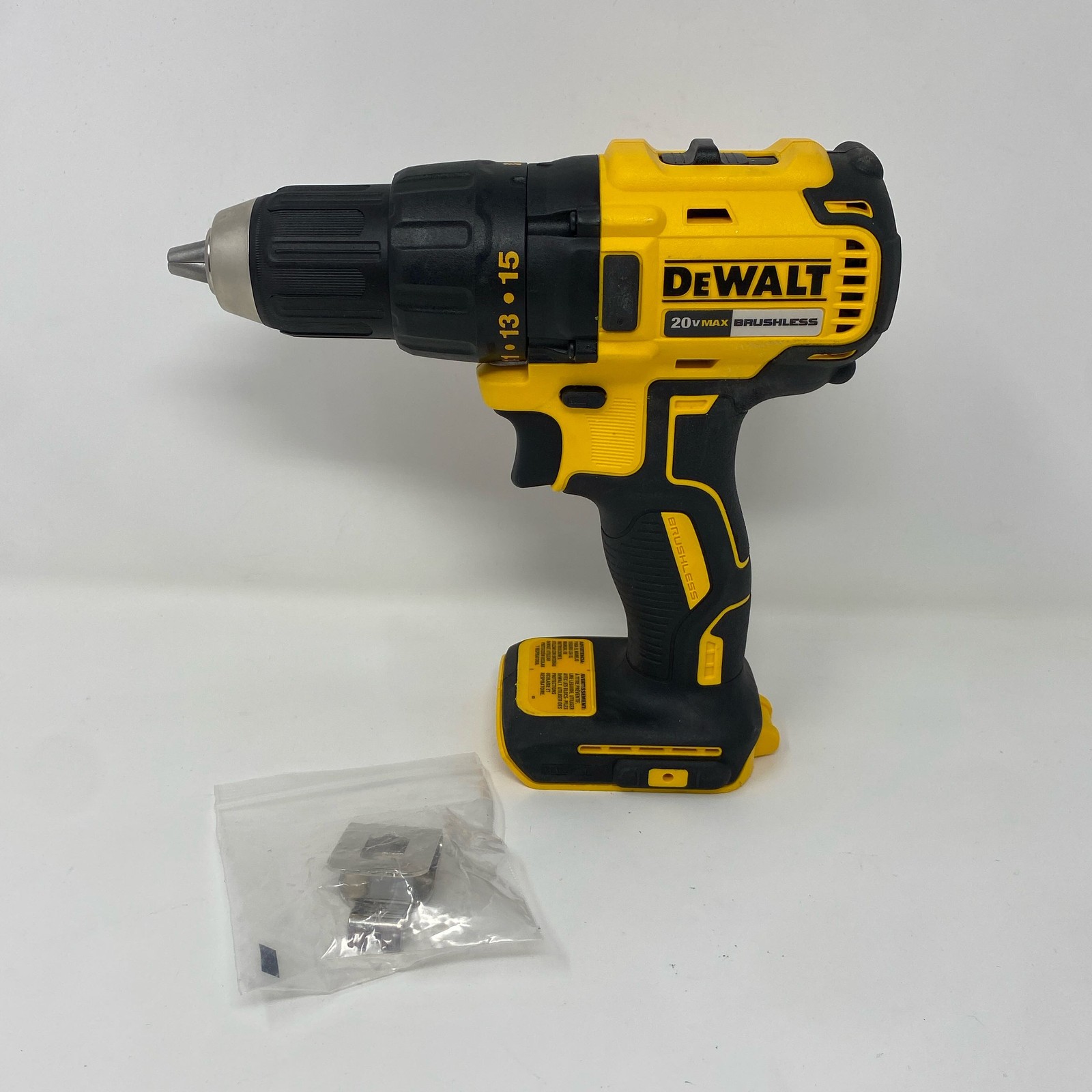 DEWALT 20V MAX Brushless 1/2in Drill/Driver DCD777B Yellow/Black