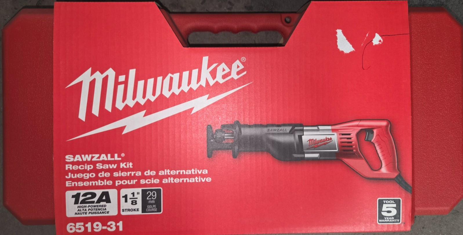 MILWAUKEE® TOOL 6519-31 SAWZALL® Reciprocating Saw Kit, Corded