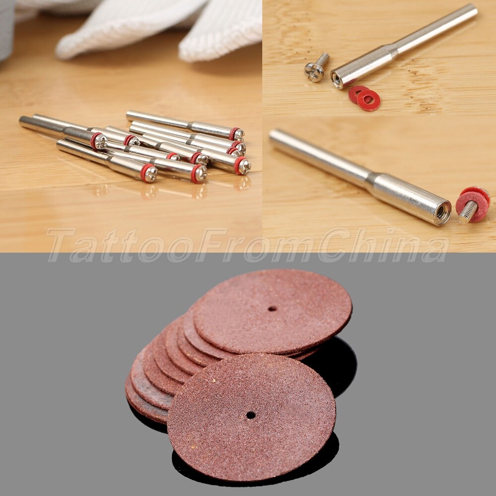 10Pcs 38mm Resin Grinding Cutting Wheels Disc & 3.175mm Mandrel for Rotary Tool