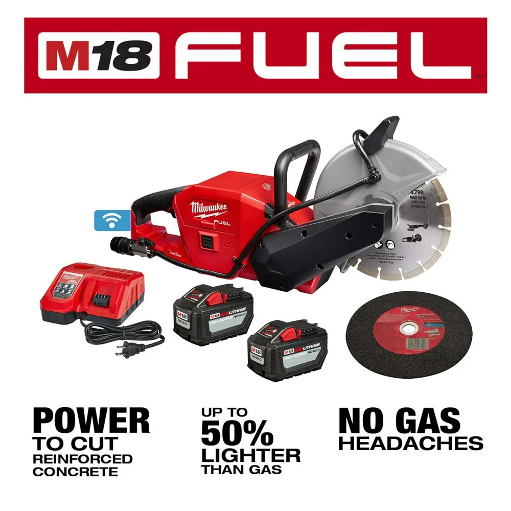Milwaukee 2786-22HD M18 Fuel 9&Prime; Cordless Cut-Off Saw Kit with One-Key