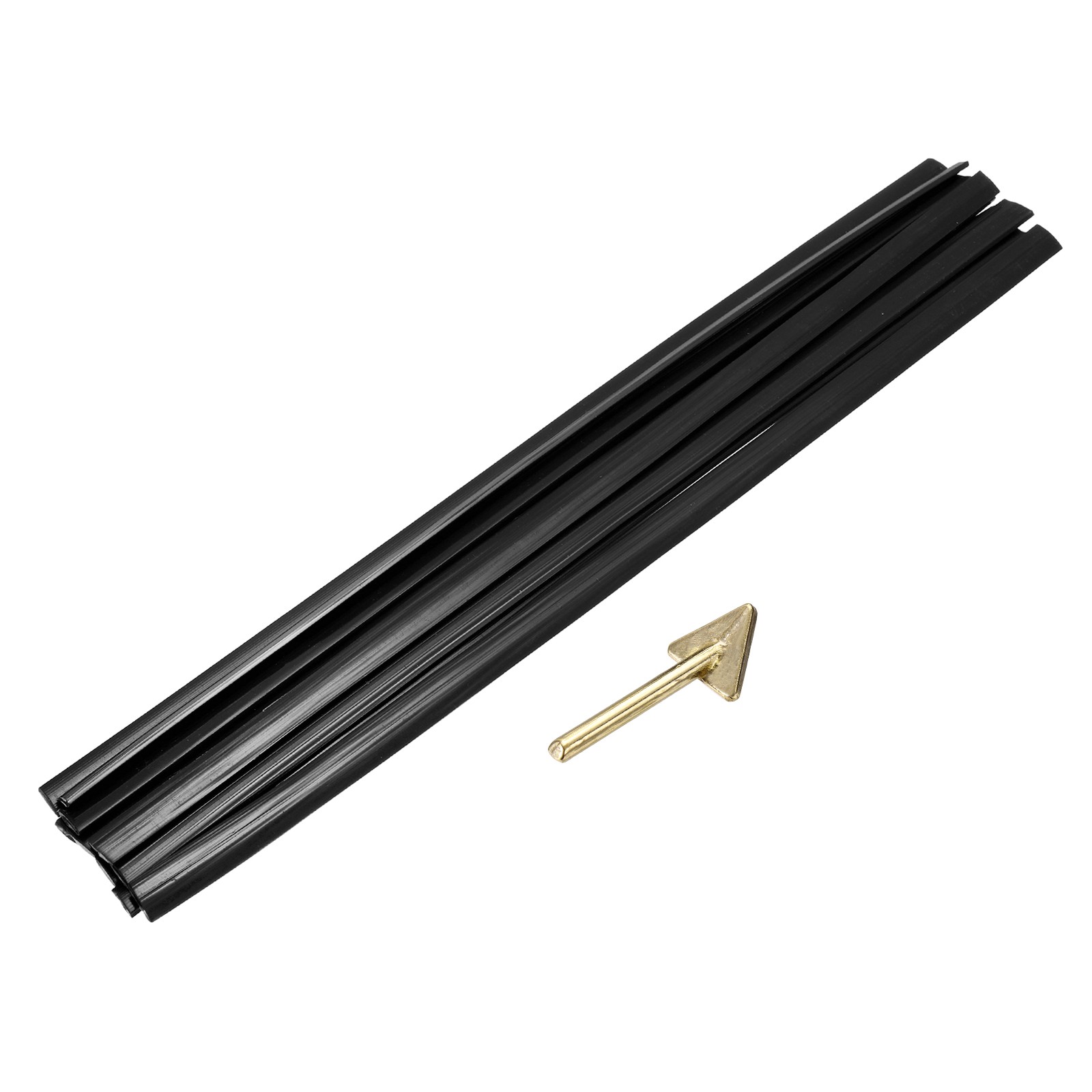10 Pcs 13 Inch Plastic Welding Rods, 9.5mm x 330mm PE Welding Strip, Black