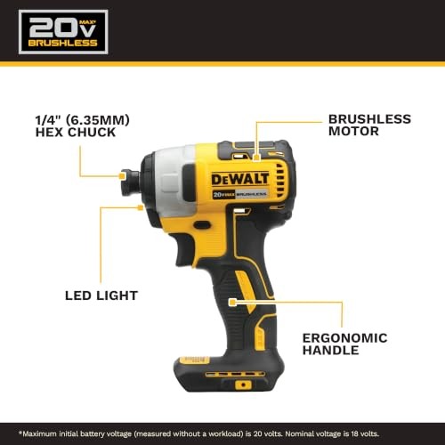 DEWALT 20V MAX Cordless Power Tool Combo Kit DCK277D2 Drill Driver