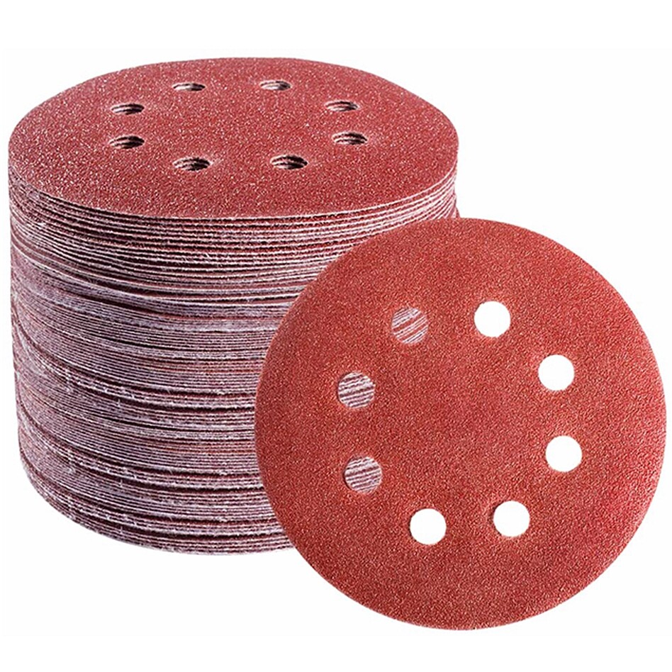 5&Prime; Sanding Discs 40 60 80 120 180 240 320 Grit Assorted Hook & Loop 8-Holes