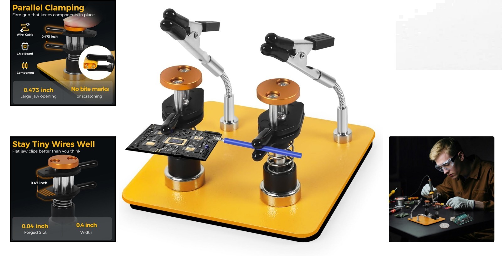 Heavy-Duty Helping Hands Clamp with Quick-Release Mechanism for Precise Crafting