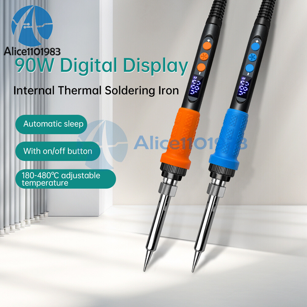 90W Soldering Iron Kit Electric LED Adjustable Temperature Soldering Iron tip