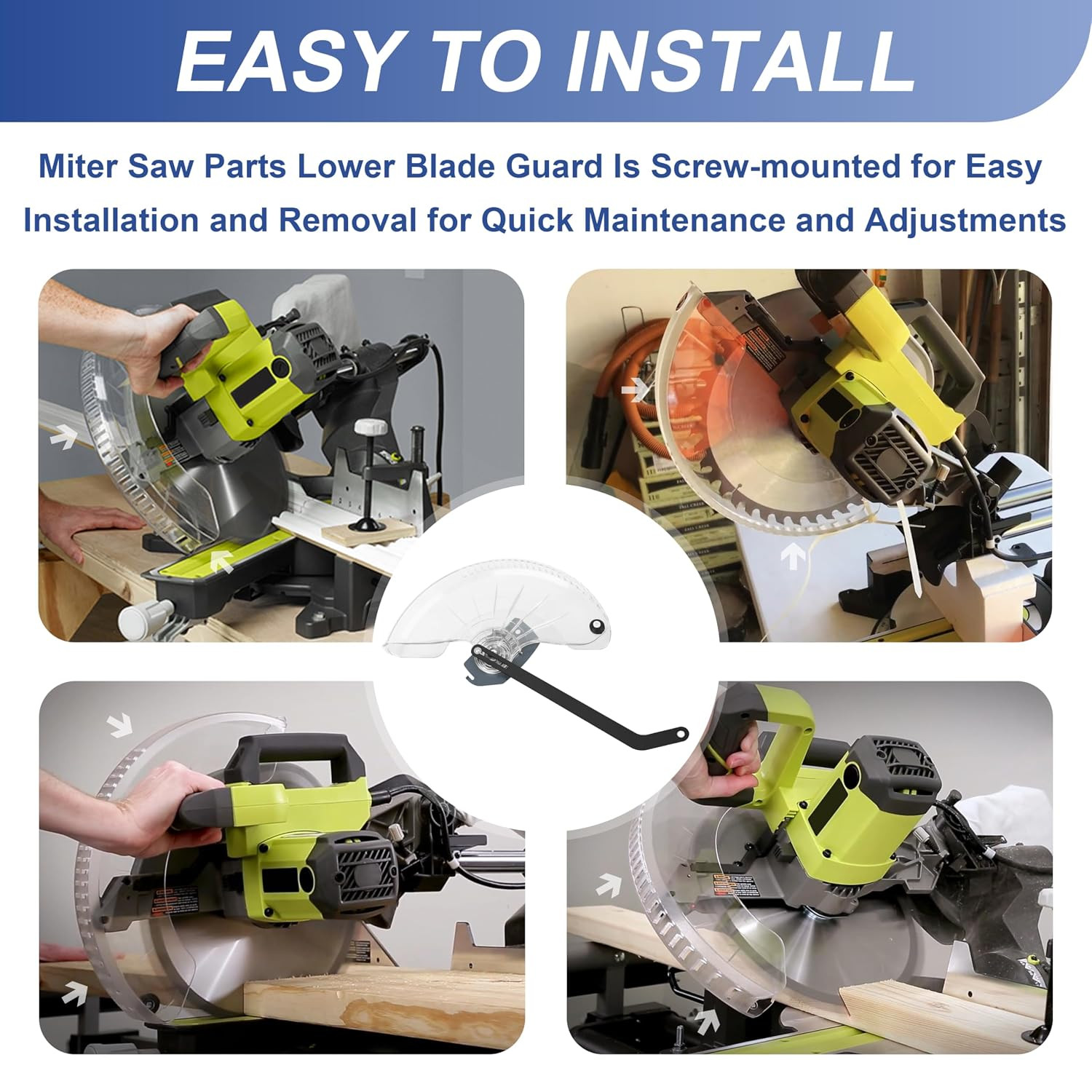 12&Prime; Miter Saw Safety Blade Guard for Ryobi Compound Miter Saws | TSS121, TSS121T