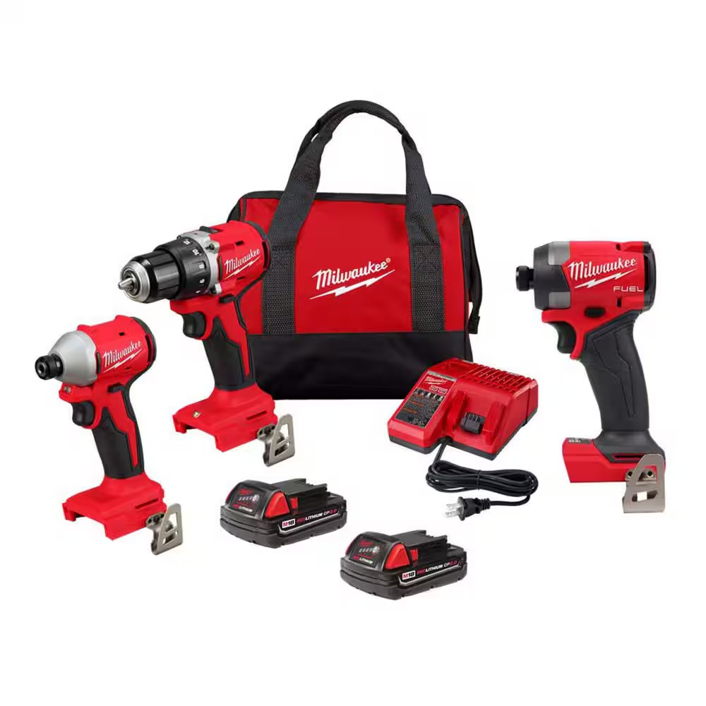 M18 18V Lith-Ion Brushless Cordless Drill/Impact Combo Kit (2-Tool) W/(2) 2.0 Ah