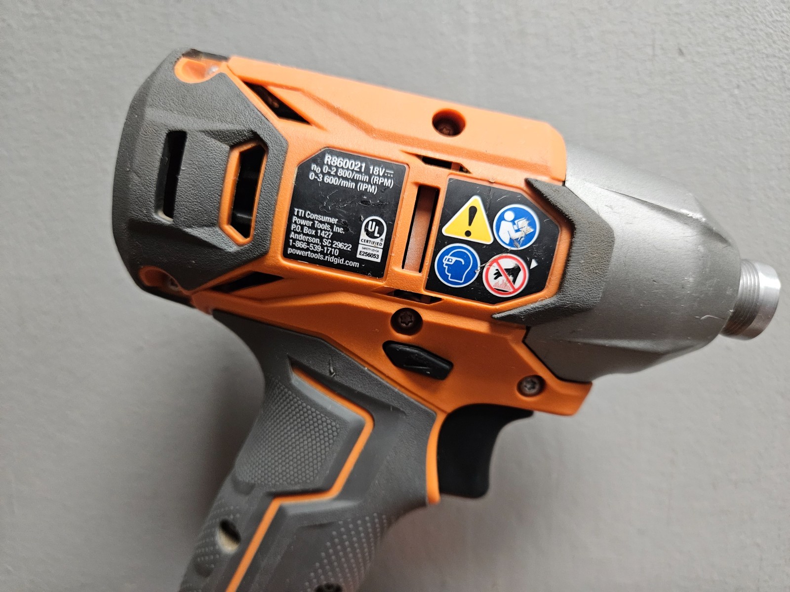 RIDGID R860021 18V Lithium-Ion Cordless 1/4-inch Impact Driver Tool Only