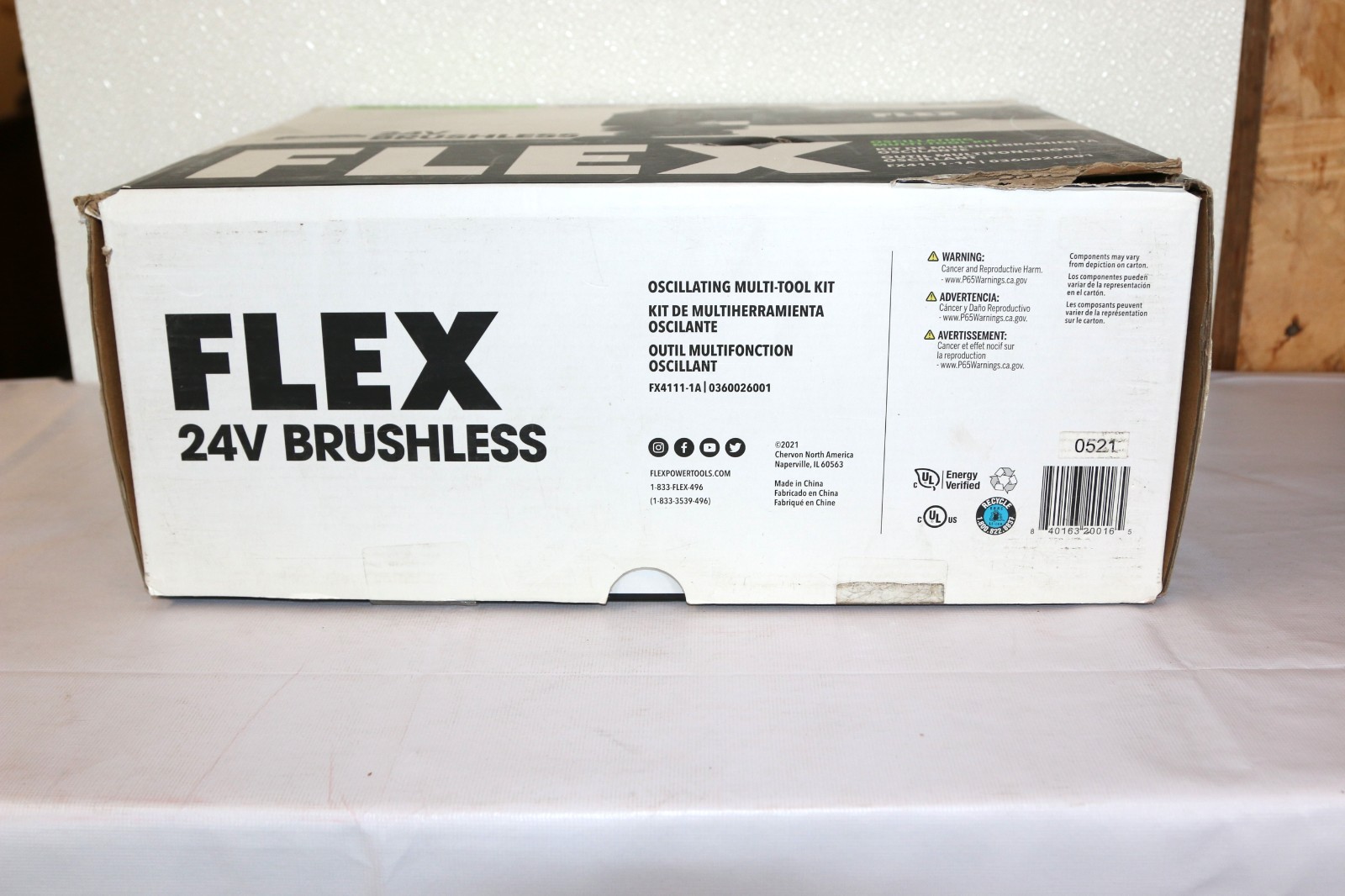 FLEX 24V OSCILLATING MULTI-TOOL KIT FX4111-1A WITH 1 BATTERY, CHARGER & CASE