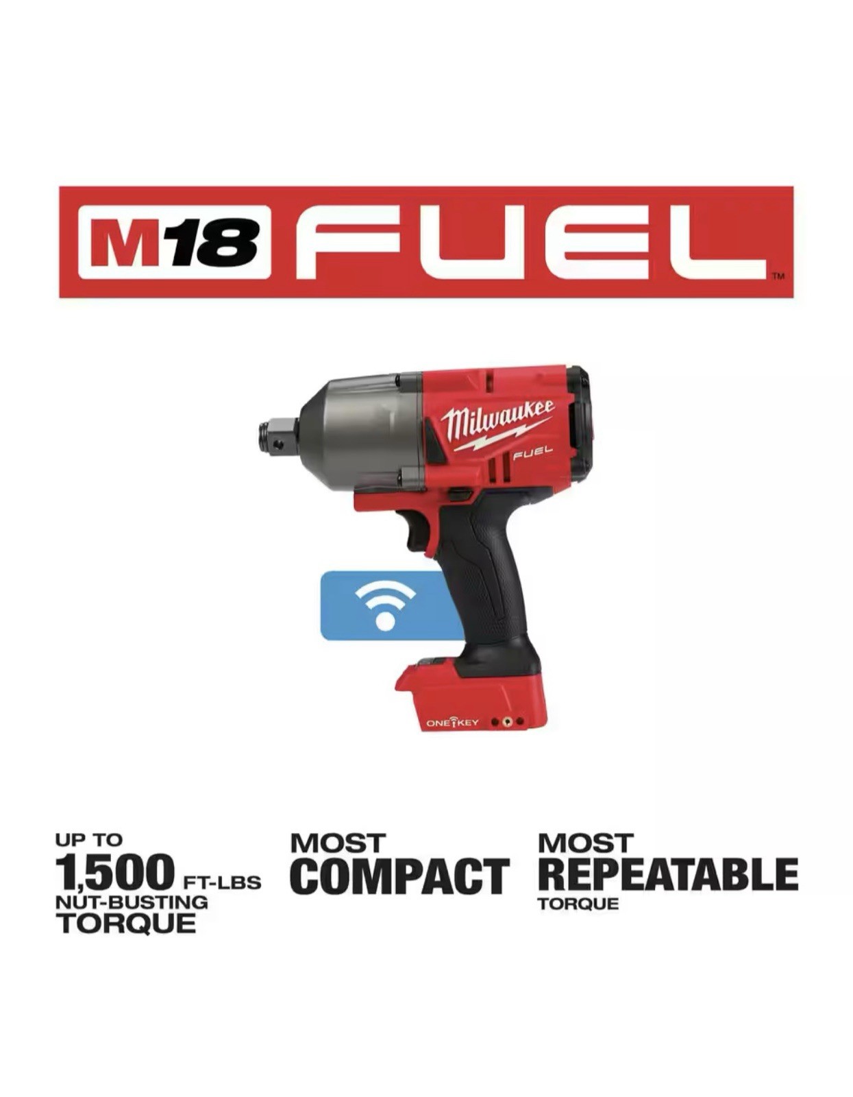 Milwaukee M18 Fuel ONE-KEY 3/4” High Torque Cordless Impact Wrench – 2864-20
