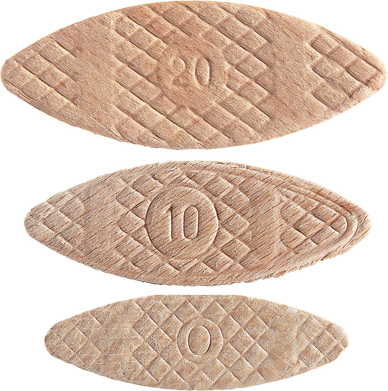 1000pcs Beechwood Joining Biscuits Variety Pack (No. 0, 10, 20) for Woodworki…