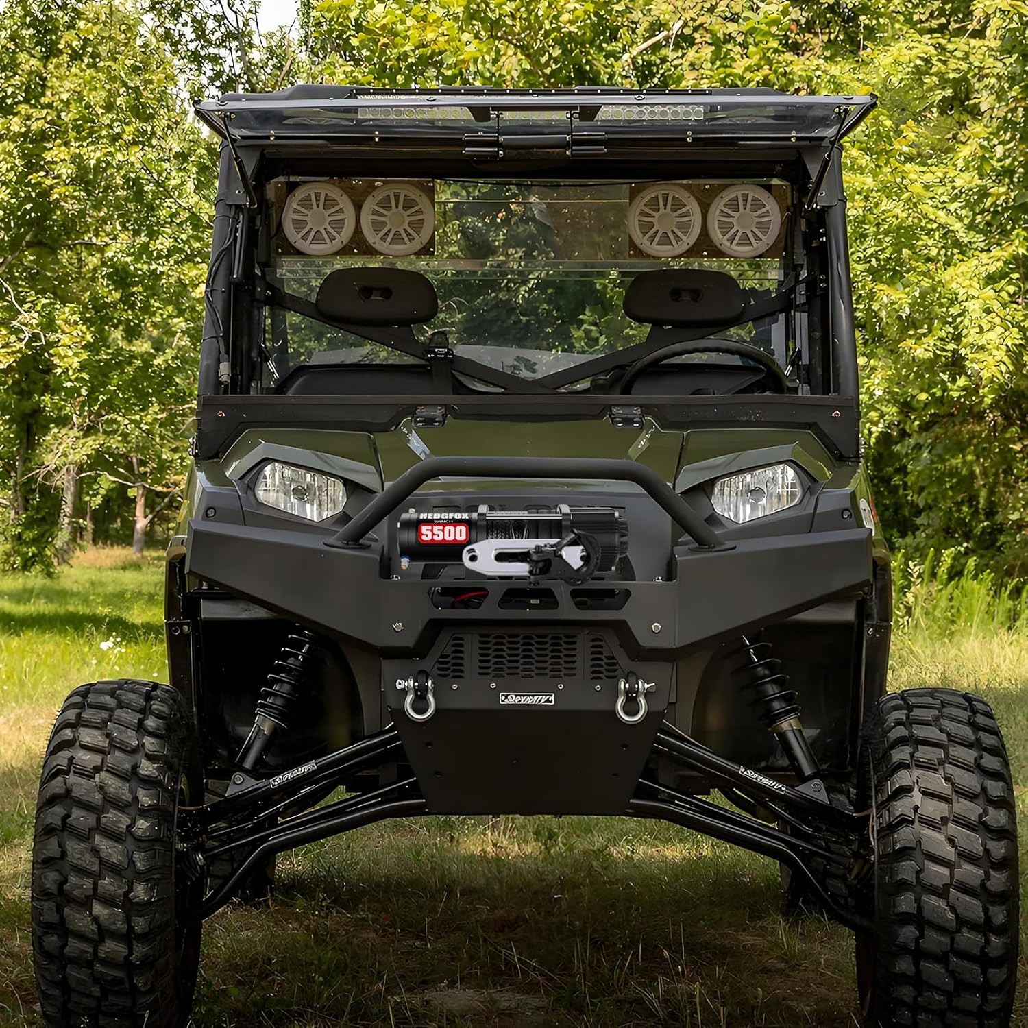 5500 lb UTV ATV Electric Winch 12V Waterproof with Synthetic Rope Hawse Fairlead