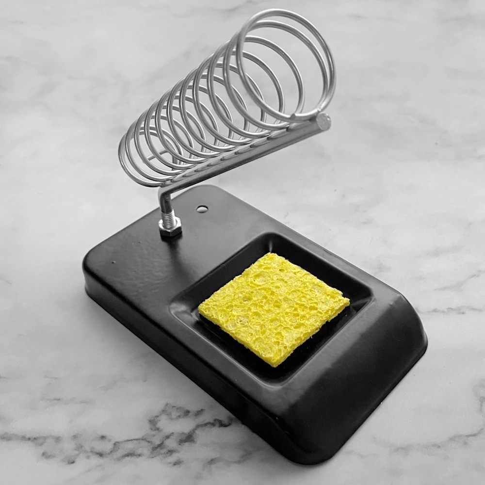 Portable Soldering Iron Stand Holder with Cleaning Sponge Metal Welding Base