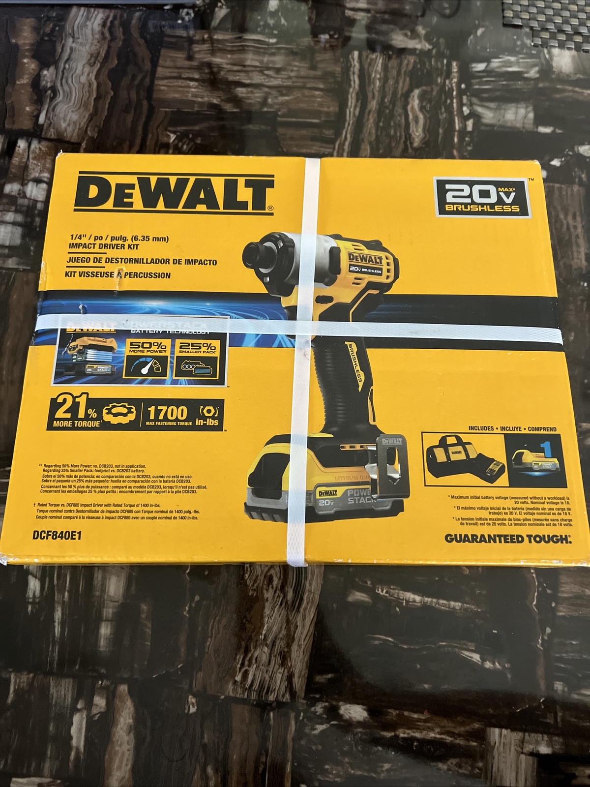 DeWalt DCF840E1 20V MAX Brushless Li-Ion 1/4&Prime; Impact Driver Kit (1.7 Ah) New