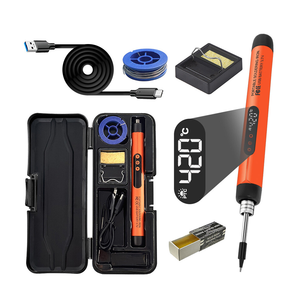 Type-C Rechargeable Wireless Welding Tool Digital Electric Soldering Iron Kits