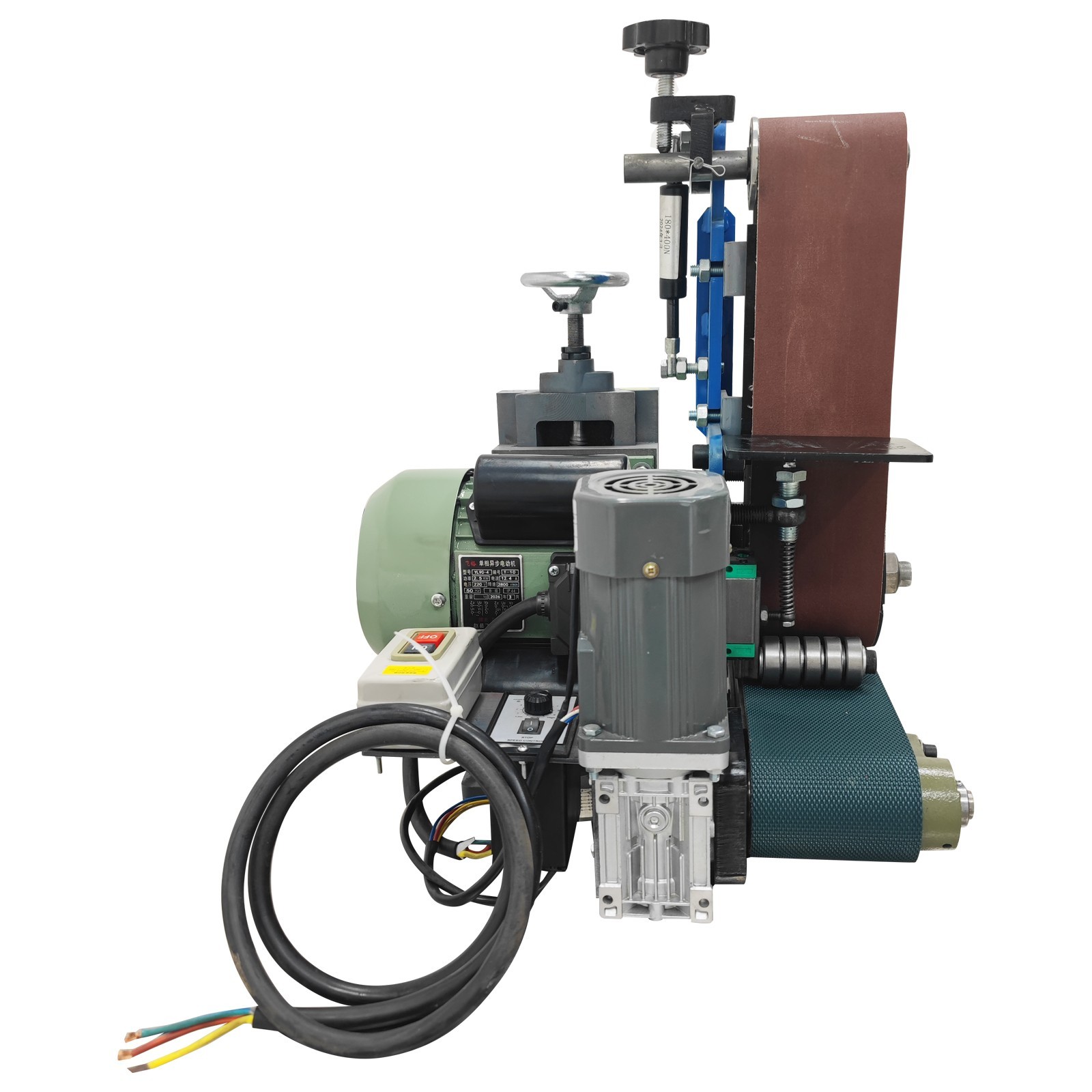 220V Variable Speed Flat Surface Polisher Sharpener Deburring Machine for Metal