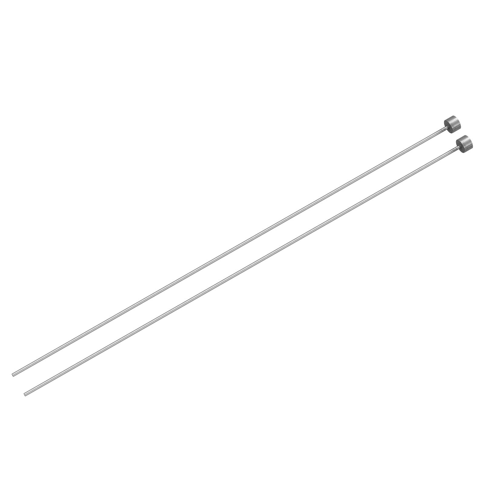 2Pcs Straight Ejector Pins, 1.5mm Dia. 65Mn Steel Round Tip Punch 200mm