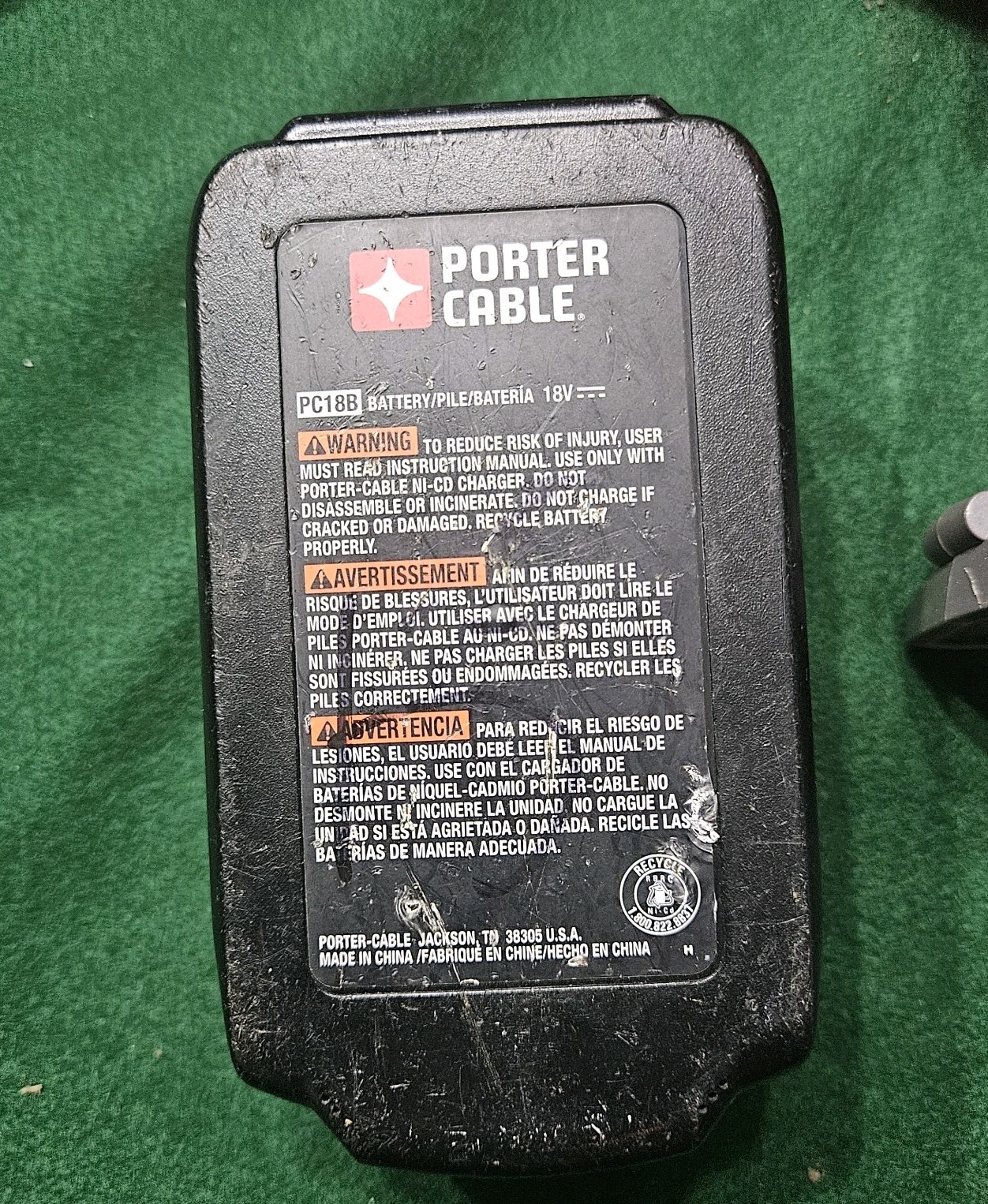 Porter Cable PC1801D 18V 1/2” Cordless Drill Driver 2 Speed W/ Batt (No Charger)