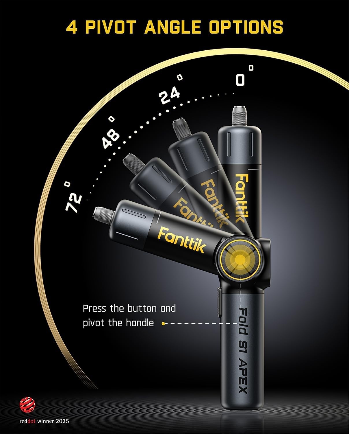 Fanttik S1 Apex Cordless Electric Screwdriver with 8 Torque Settings & LED Light