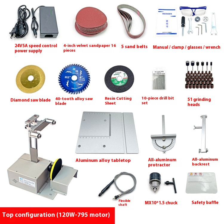 Small table saw Multi-function miniature chain saw DIY Precision table saw