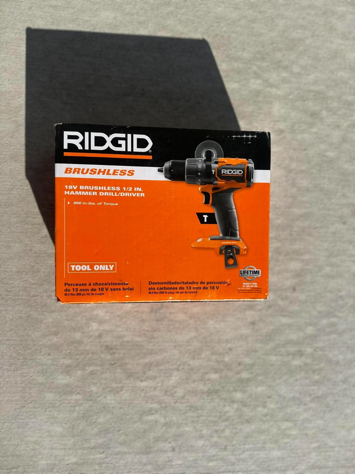 Ridgid R86115B 18Volt Brushless Cordless 1/2 in. Hammer Drill With Battery