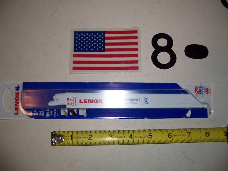5 LENOX 835R BI-METAL RECIPROCATING SAW BLADE, 8&Prime; L Sawsall blade