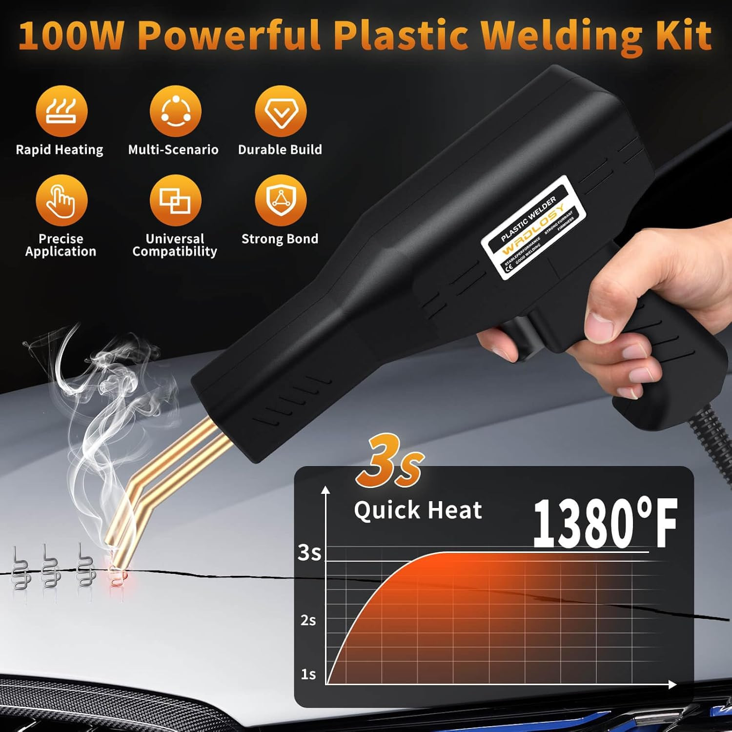 Plastic Welder, 1200PCS Staples, Plastic Welding Kit, Must Have for Diyers, Inst