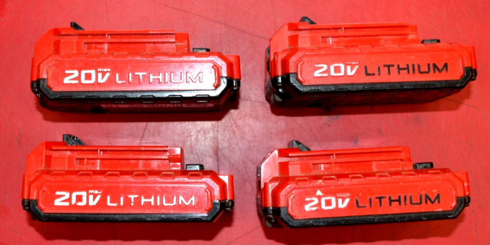 Porter Cable PCC607 20V Drill/Driver 4 Batteries and 2 Chargers With Carry Bag