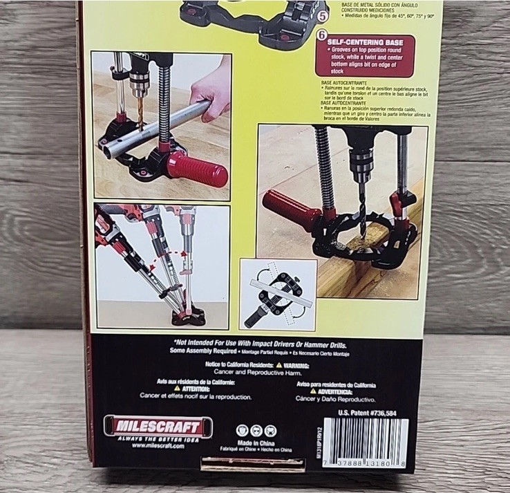 Milescraft 1318 DrillMate Portable Drill Guide – Drill Guide Attachment
