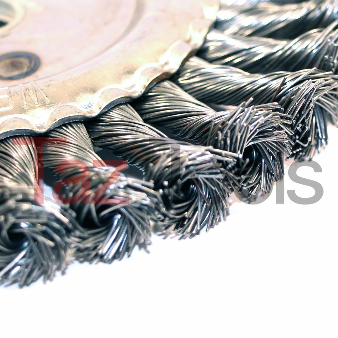 6&Prime; Steel Wire Wheel Brush and 6&Prime; Coarse Knotted Knot 2pcs set for Bench Grinder
