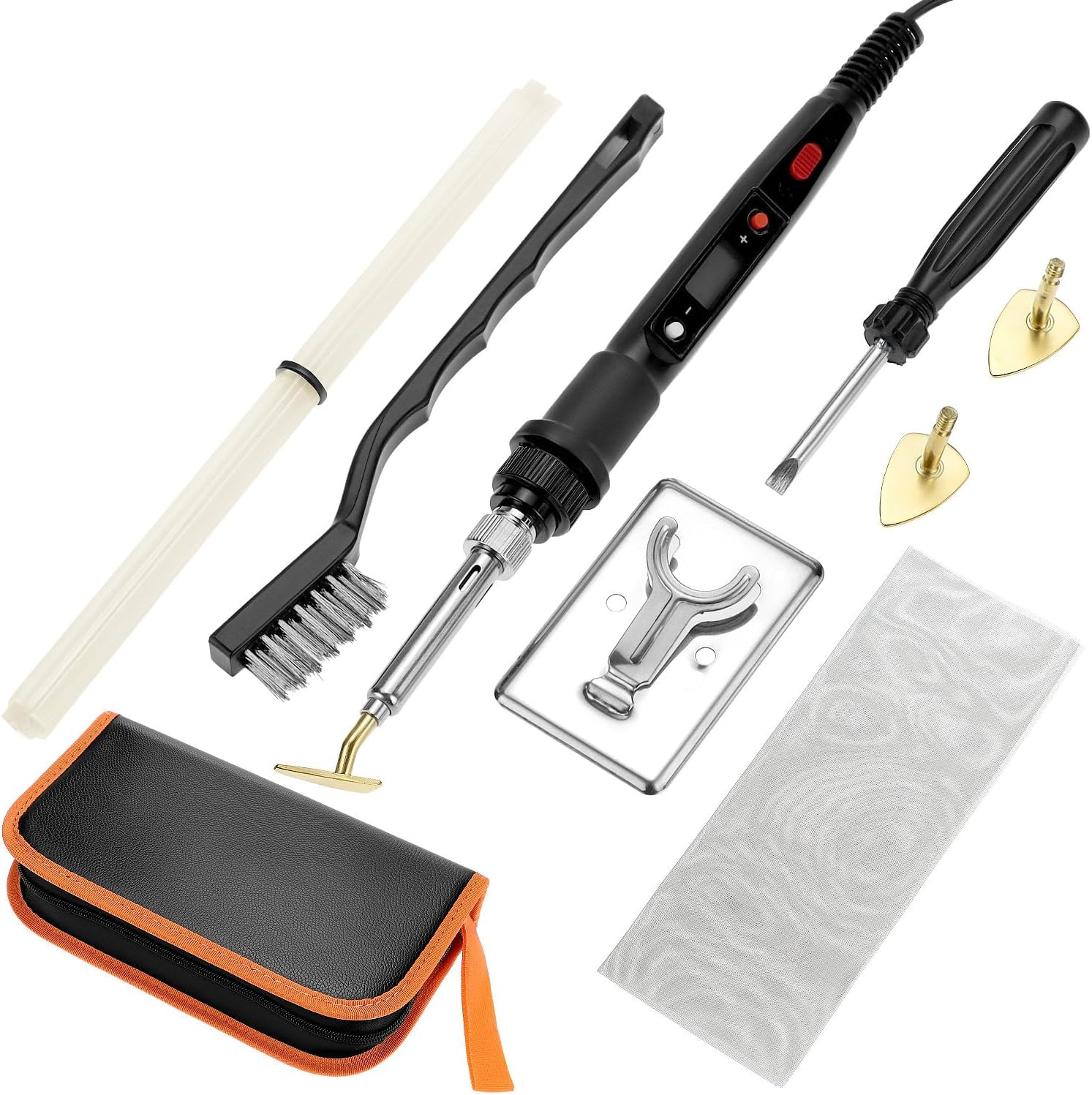 Plastic Welding Kit 80W 110V Adjustable 200-480℃ Repair Tool Set 40 Rods Pro Use