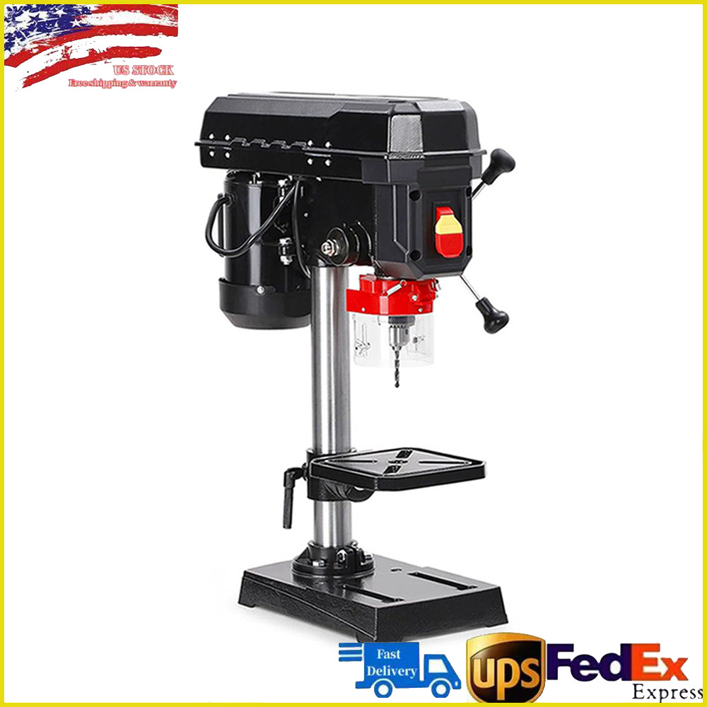 8 Inch Benchtop Drill Press,2.5A Motor & 5-Speed Adjustable,0-45° Tiltable Table