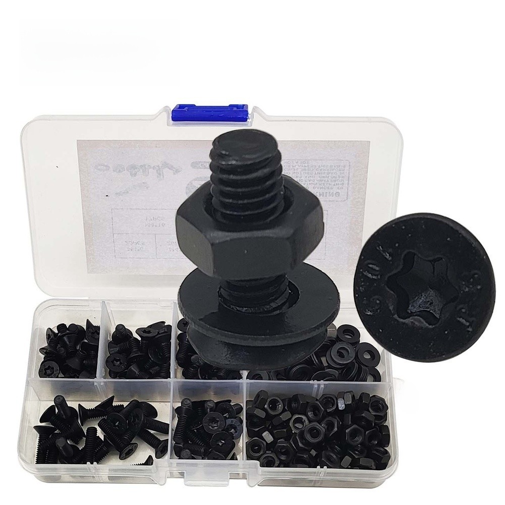 Black Oxide 4mm Countersunk Hex Screw 10.9 Grade Carbon Steel Hardware