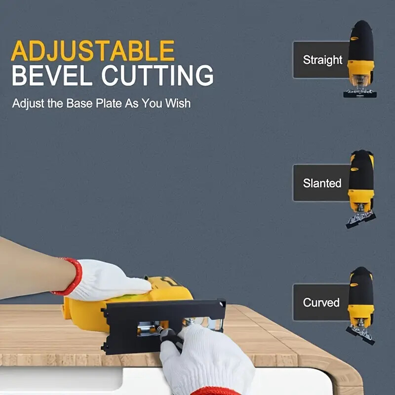 Cordless Jig Saw for Dewalt 20V Battery, Brushless Jig Saw with LED Work Light◎