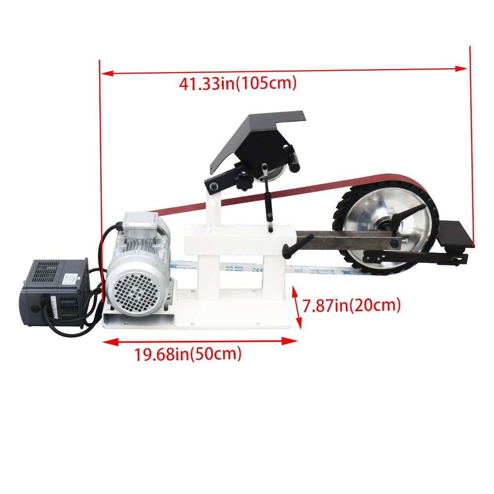 Industry 72-82&Prime; Belt Sander Arc/Flat/Concave Belt Grinder W/Speed Controllor