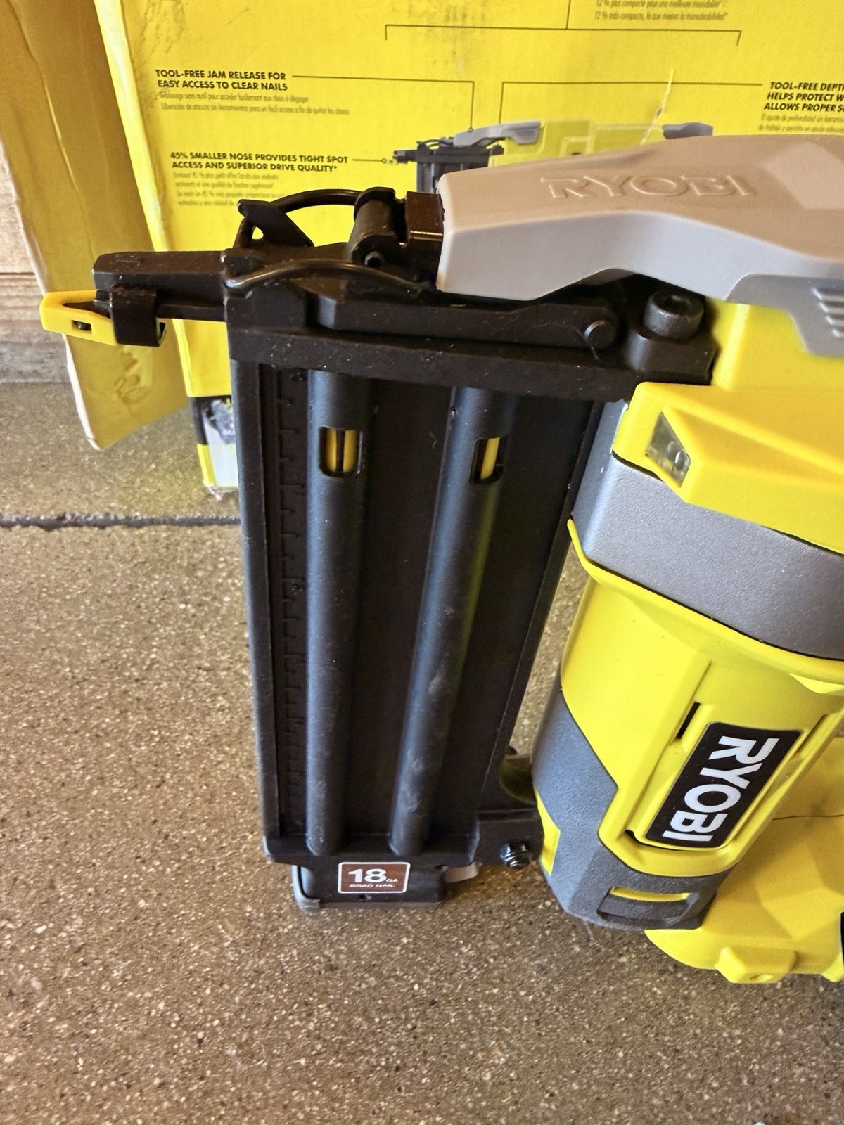 Ryobi P321 18V ONE+ 18GA Brad Nailer AirStrike – New (Tool Only)
