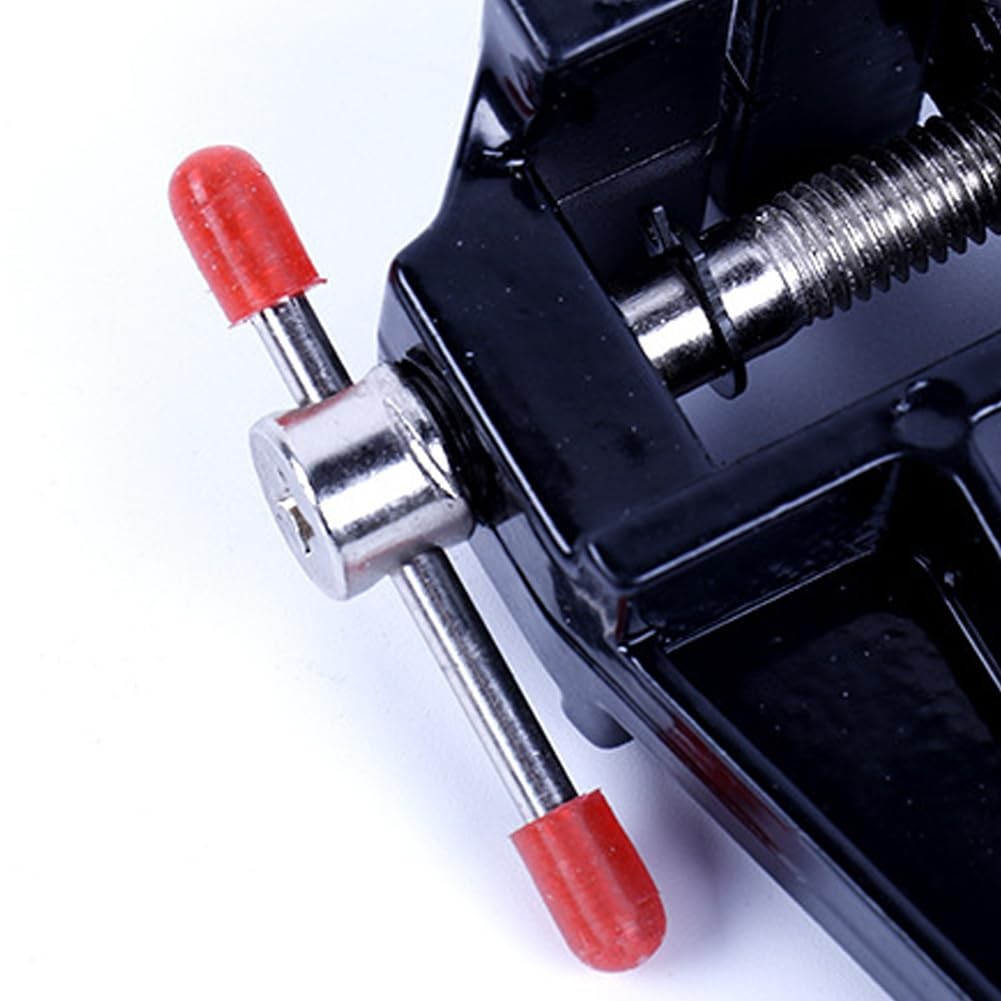 YXQ Mini Vise Clamp Small Bench Vice on Table Drill Press Black