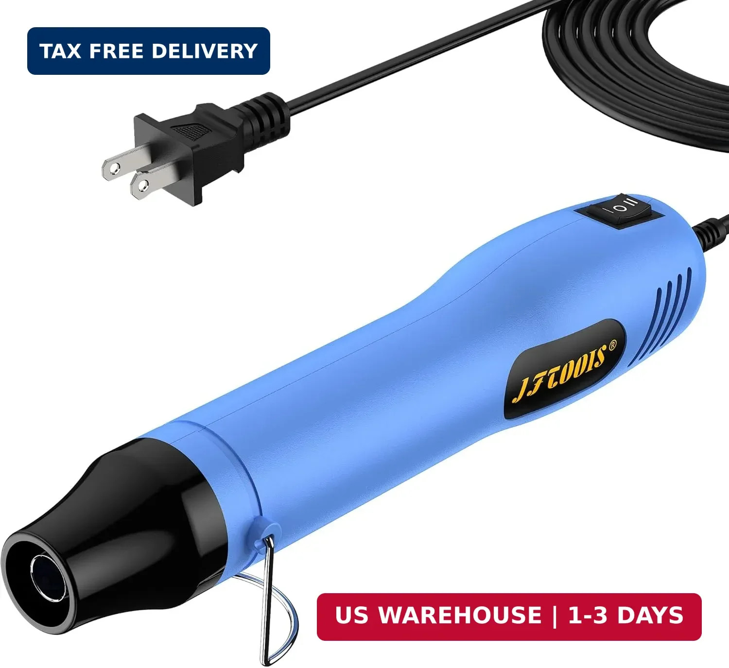 330W Mini Heat Gun, 250℃/350℃ Dual Temp Fast Heat Hot Air Gun with Overload Prot