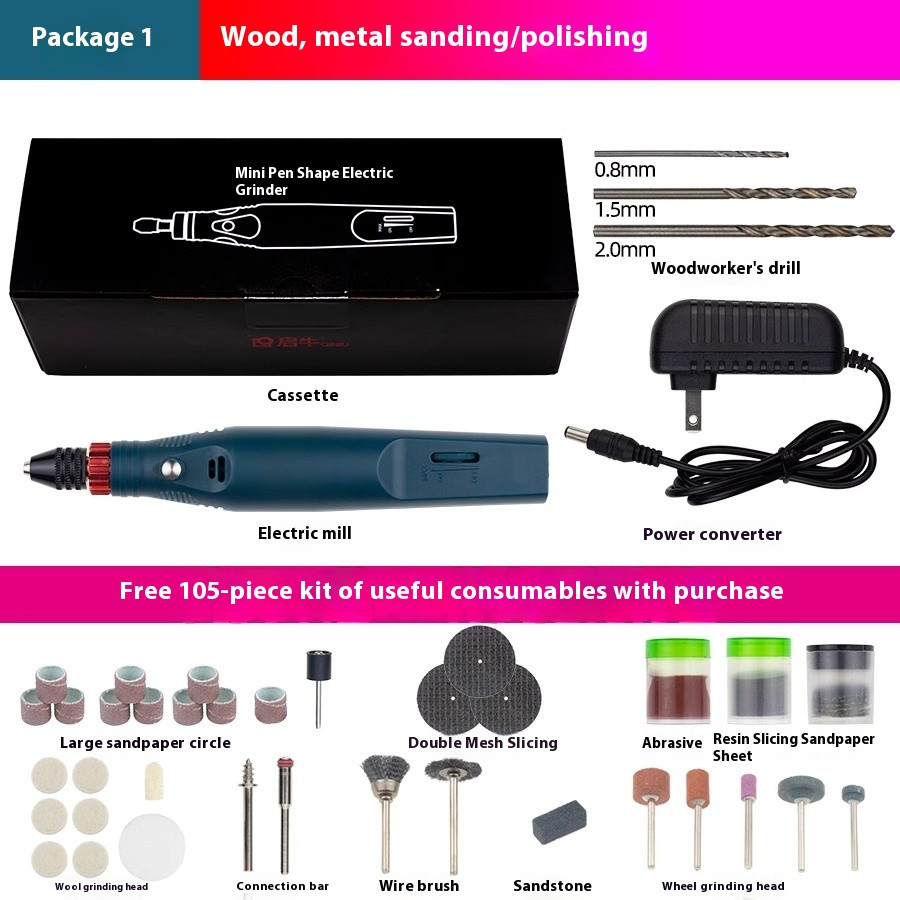 Electric Grinder Small Handheld Electric Engraving Tool Sanding Machine 24W