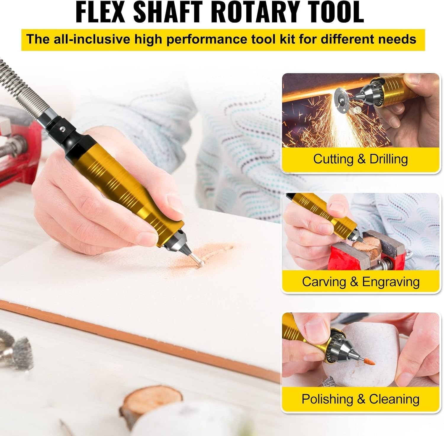Versatile 780W Rotary Tool with 131PCS Accessories for Jewelry & DIY Polishing