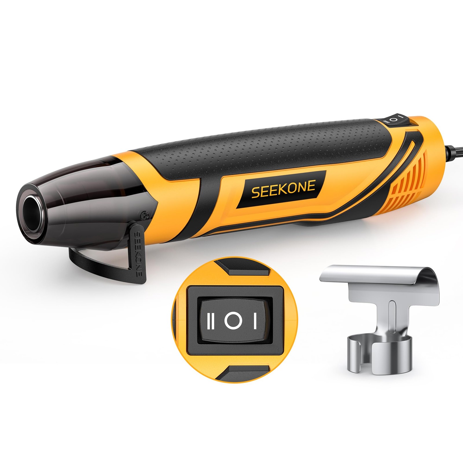 Mini Heat Gun 350W 2-Temp Settings with Reflector Nozzle