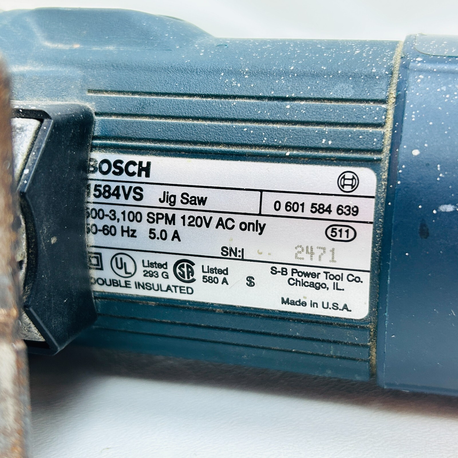 Bosch 1584VS Jigsaw Variable Speed Double Insulated 115V 5.0A – Works Great!