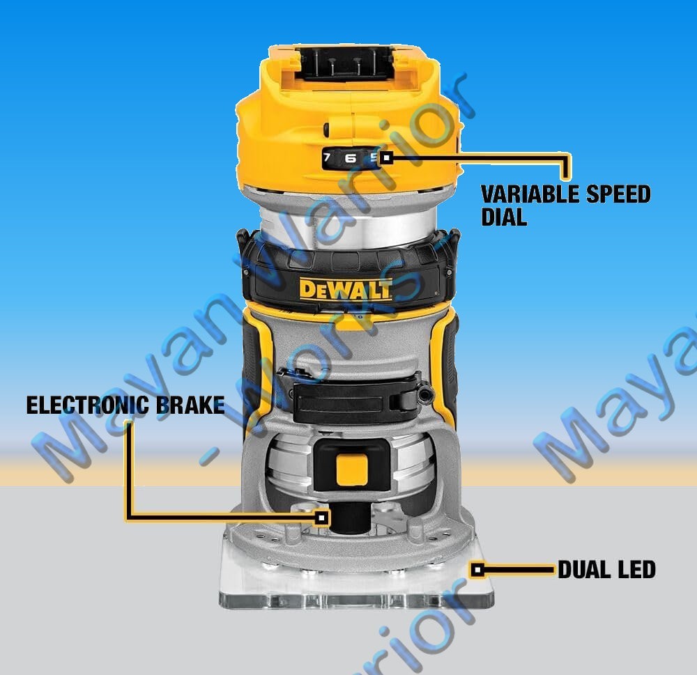 Brand New DEWALT DCW600B 20V MAX XR CMPCT Metal Fixed Base Router