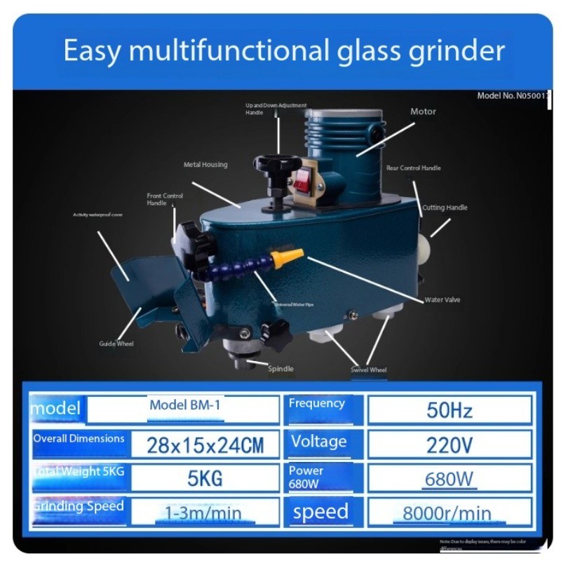 Small Convenient Multi-Function Glass Grinding Machine 220V / 820W Polishing