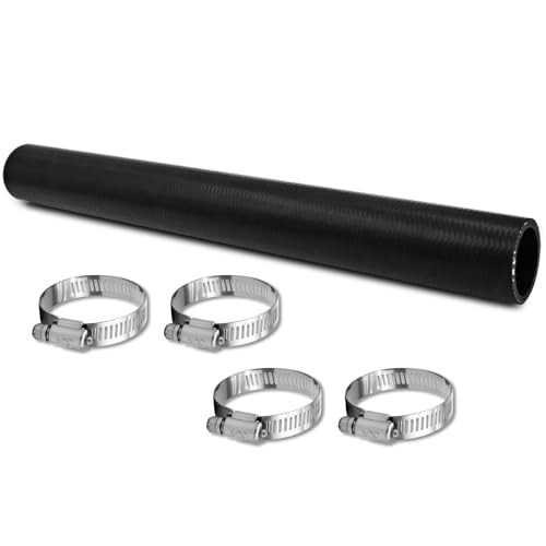 1 3/4 inch Fuel Filler Neck Hose With 4 Clamps, 15 7/8&Prime; 1.75&Prime; ID Straight