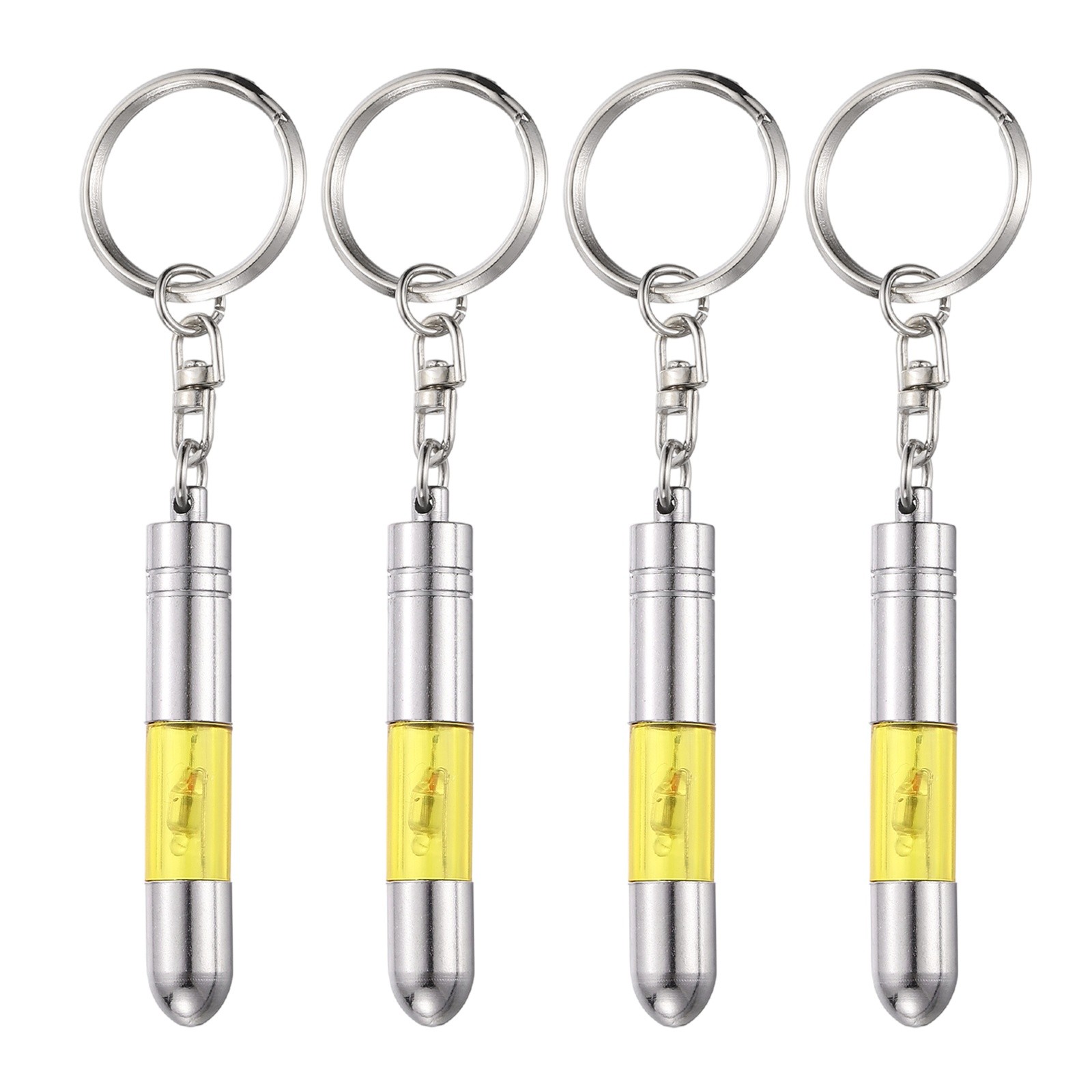 4pcs Anti-Static Keychain Car Static Human Body Electricity Discharge Yellow