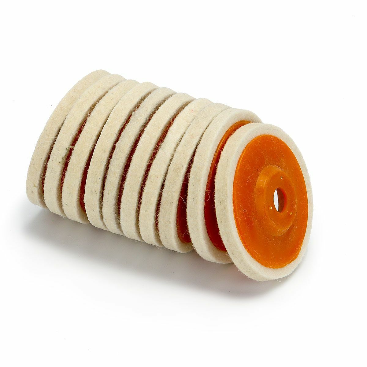 10 Pack 4&Prime; Wool Polishing Discs for Angle Grinder Finishing Wheel Buffing Pads