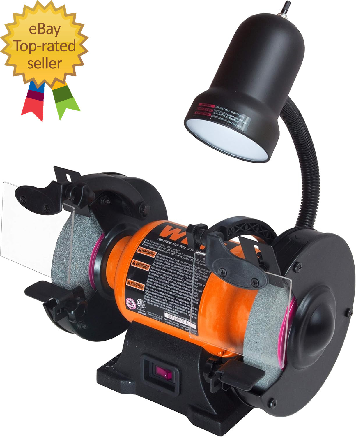 BG4276 2.1-Amp 6-Inch Single Speed Bench Grinder with Flexible Work Light