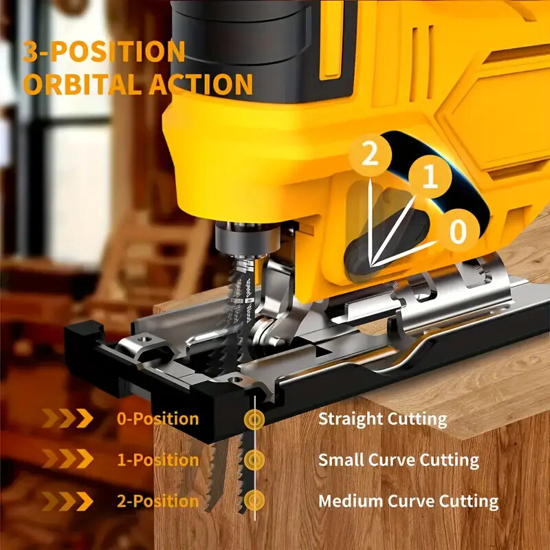 Cordless Jig Saw for Dewalt 20V Battery, Brushless Jig Saw with LED Work Light◎