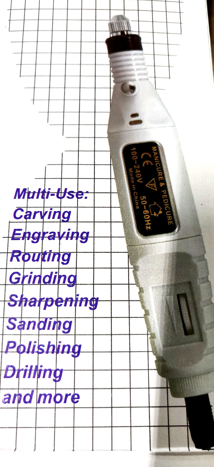 Mini Multi Use Craft Rotary Dremil Tool Grinding Shaping with tips Drilling Sand